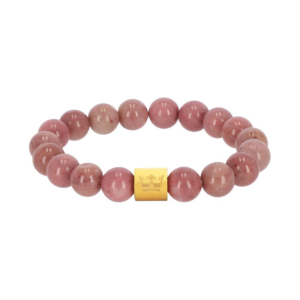 sence copenhagen Natural gems bracelet rhodonite matt gold