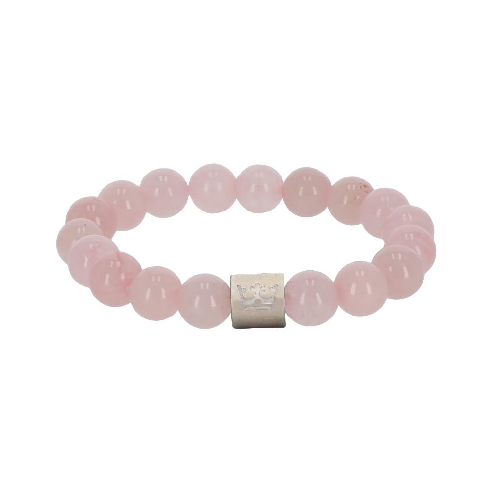 sence copenhagen Natural gems bracelet rose quartz matt silver