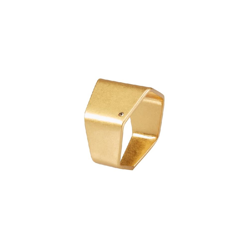 sence copenhagen Ring Shadow Cigar matt gold plated mini crystal pentagonal 7 (54/55)