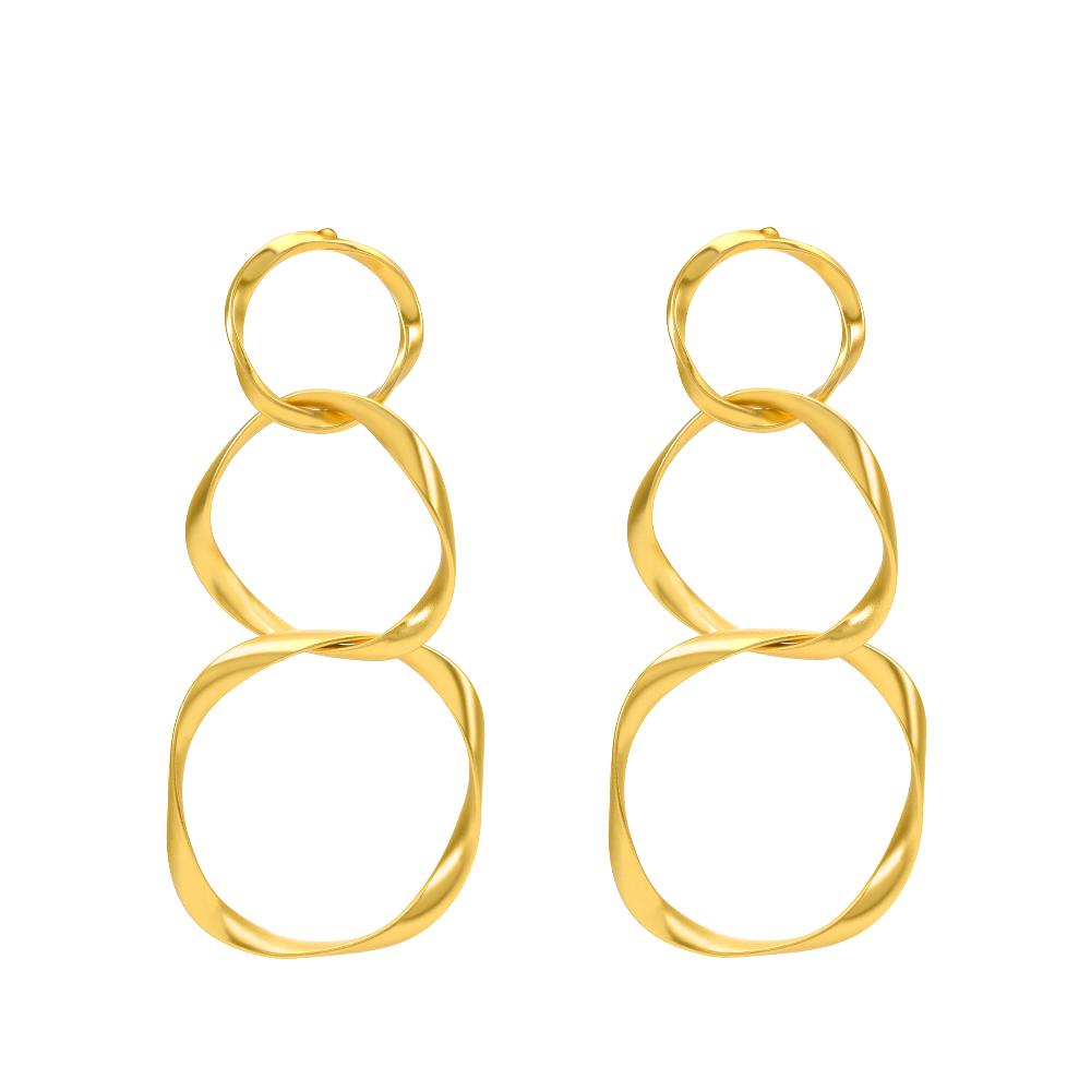 sence copenhagen Diva Earrings - Matt gold plated