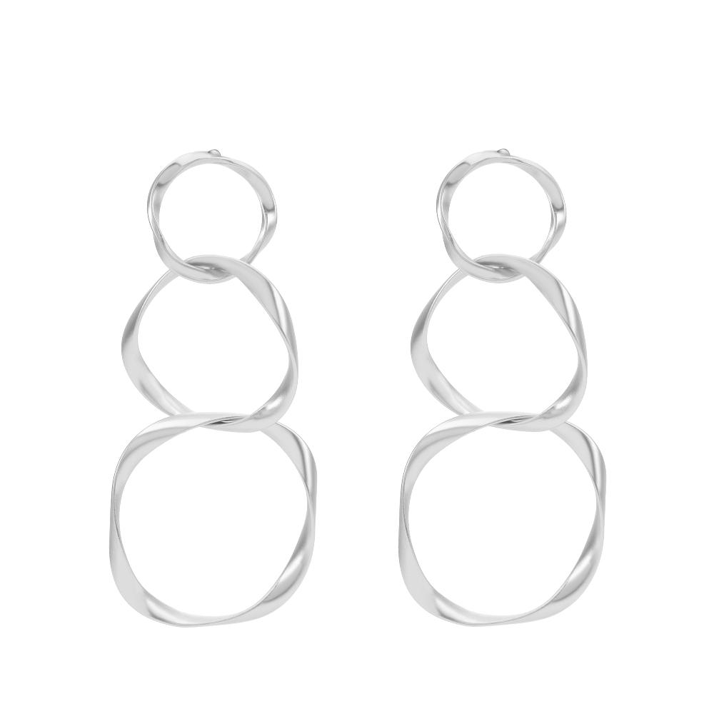 sence copenhagen Diva Earrings - Matt silver plated