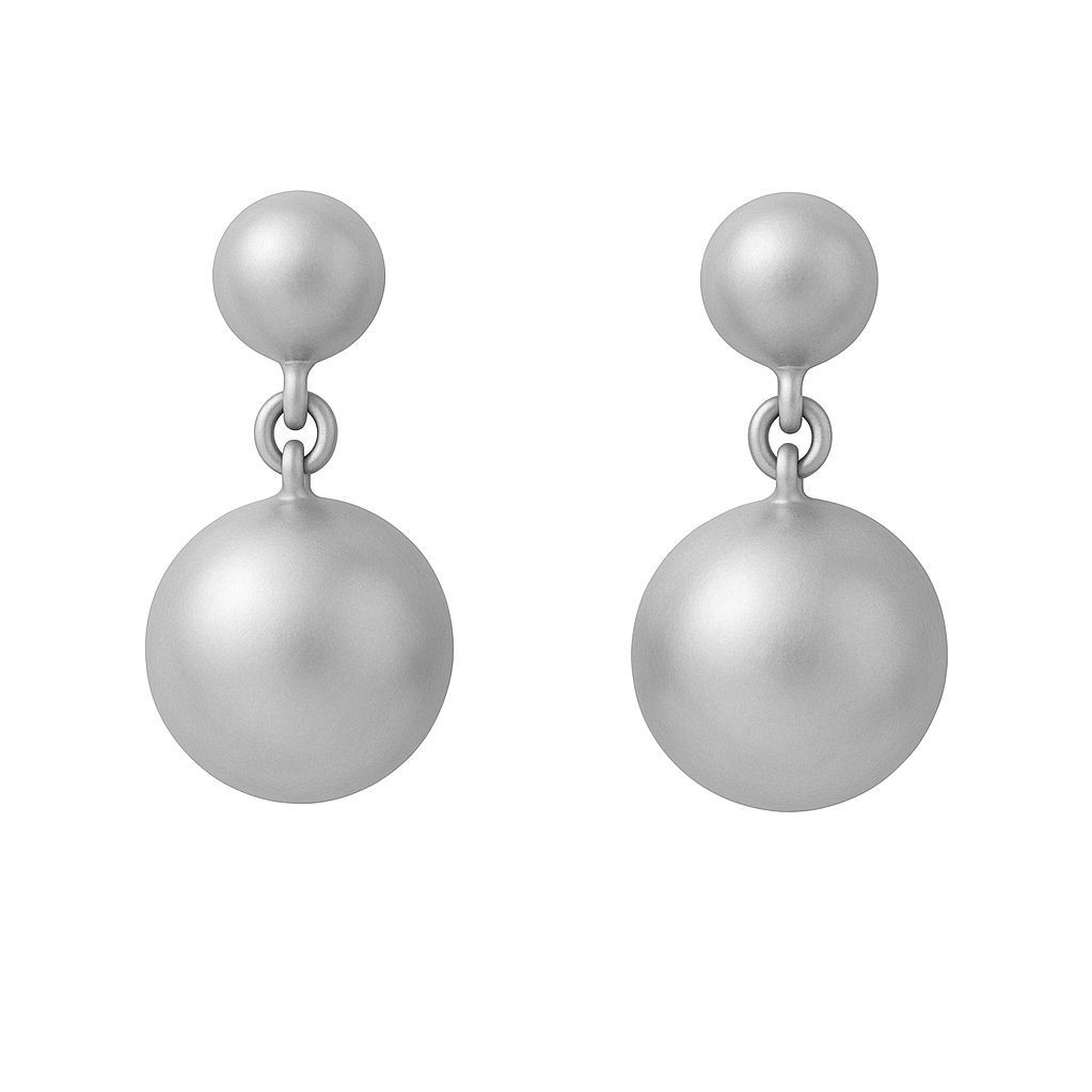 sence copenhagen Dotti earstuds matt silver plated