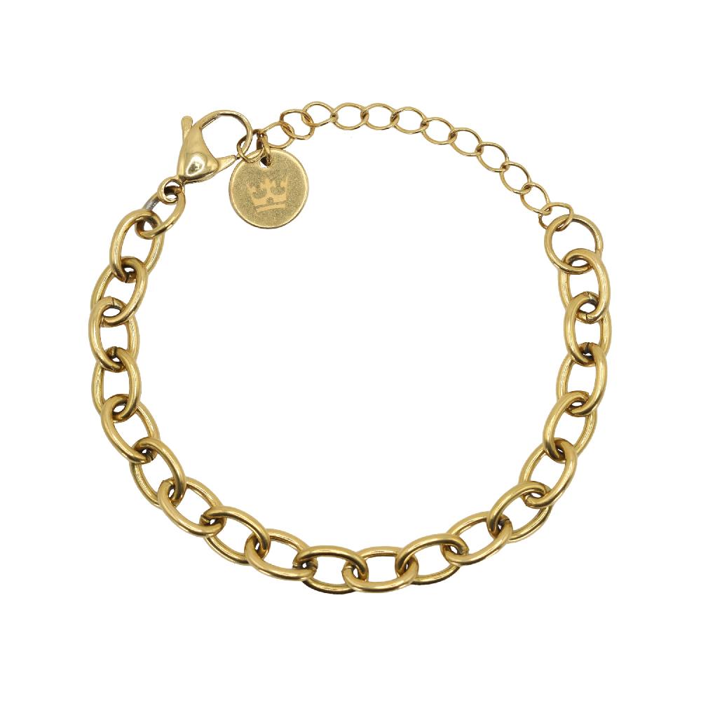 sence copenhagen Oval circles bracelet shiny gold