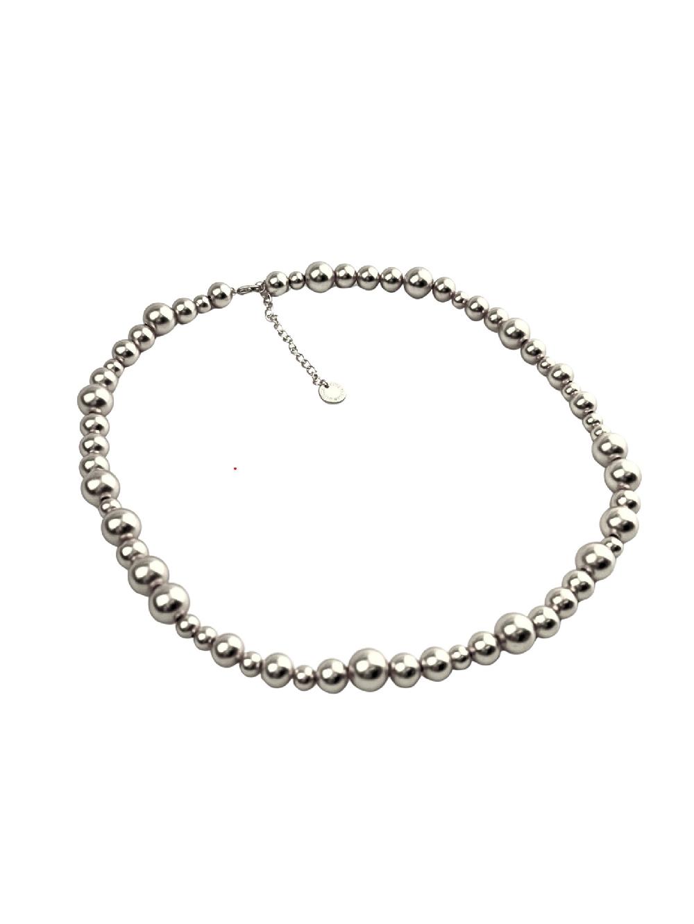Sence Copenhagen Short Dotti Necklace / Wrapped Bracelet Matt Silver Plated