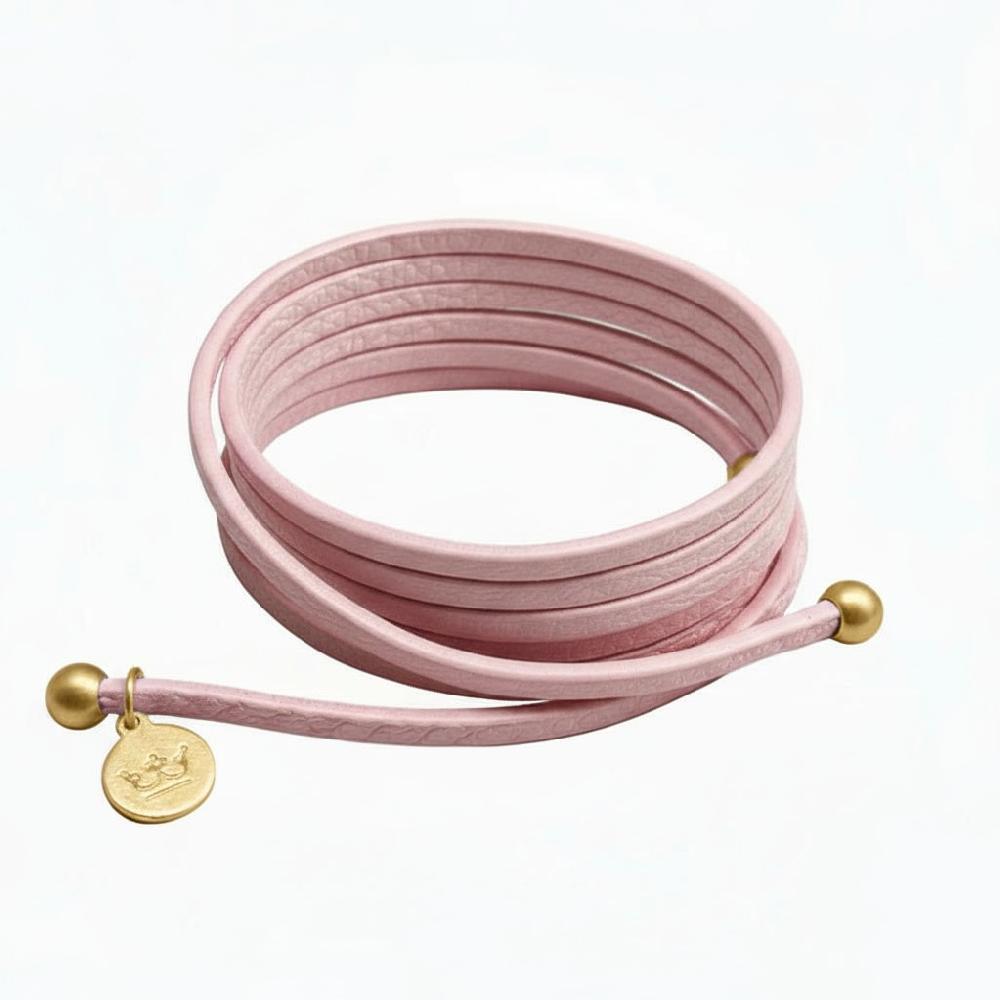 sence copenhagen Strap Necklace / Bracelet - Rose leather matt silver plated