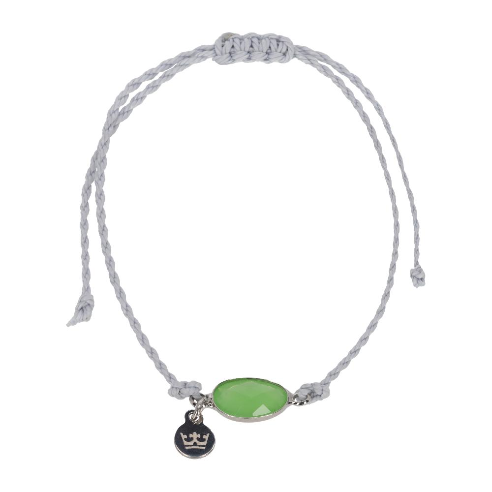 sence copenhagen Tiny crystal bracelet green shiny silver