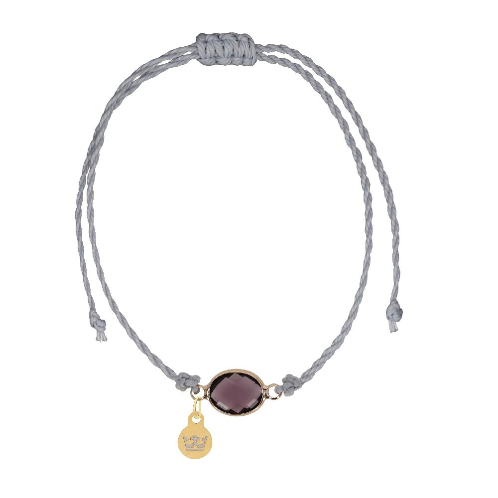 sence copenhagen Tiny crystal bracelet purple shiny gold