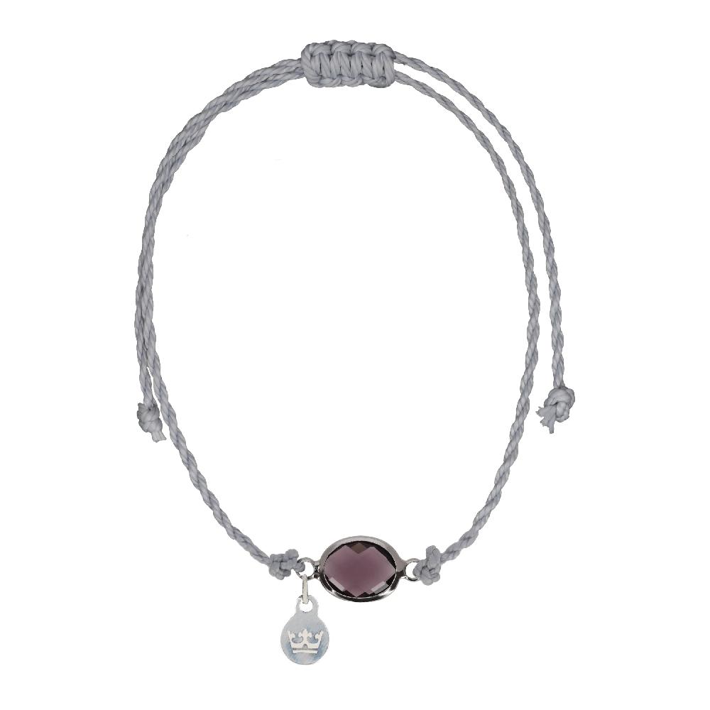 sence copenhagen Tiny crystal bracelet purple shiny silver