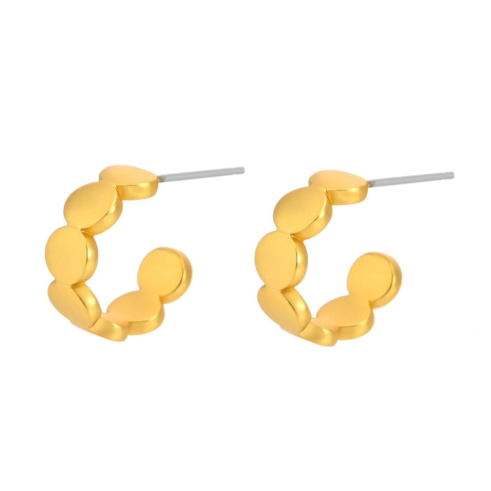 sence copenhagen Tiny Dotti Hoops - Matt gold plated studs