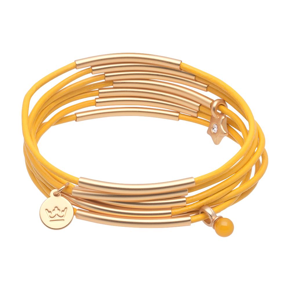 sence copenhagen Urban Gypsy bracelets freesia yellow matt gold plated