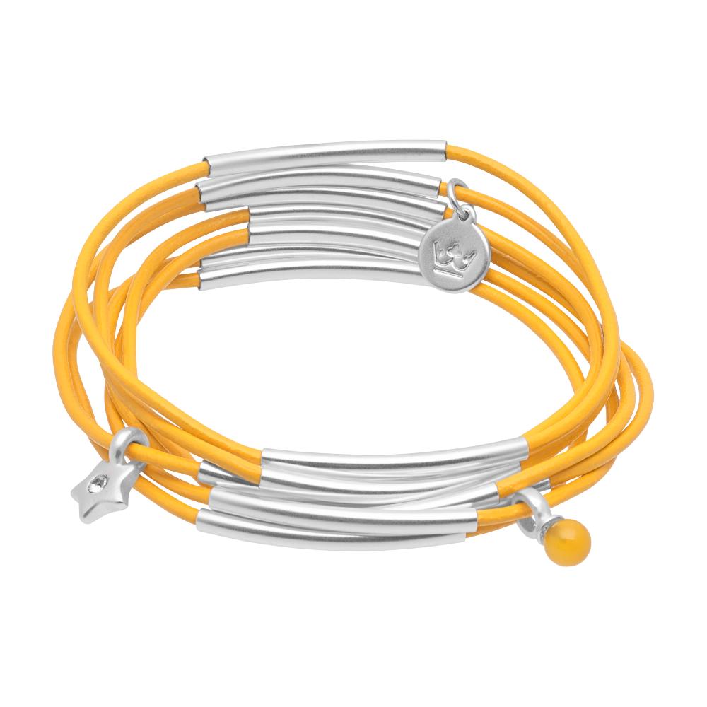 sence copenhagen Urban Gypsy bracelets freesia yellow matt silver plated