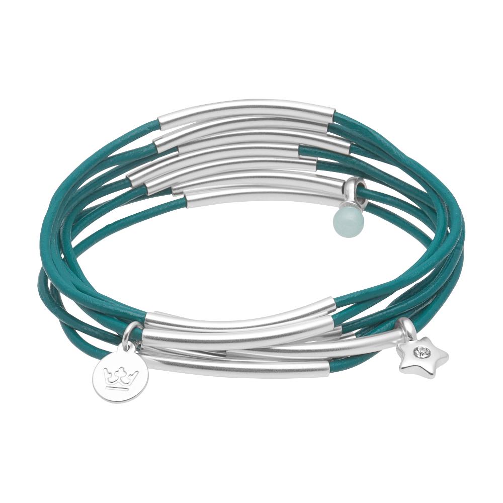 sence copenhagen Urban Gypsy bracelets tidepool petrol matt silver plated