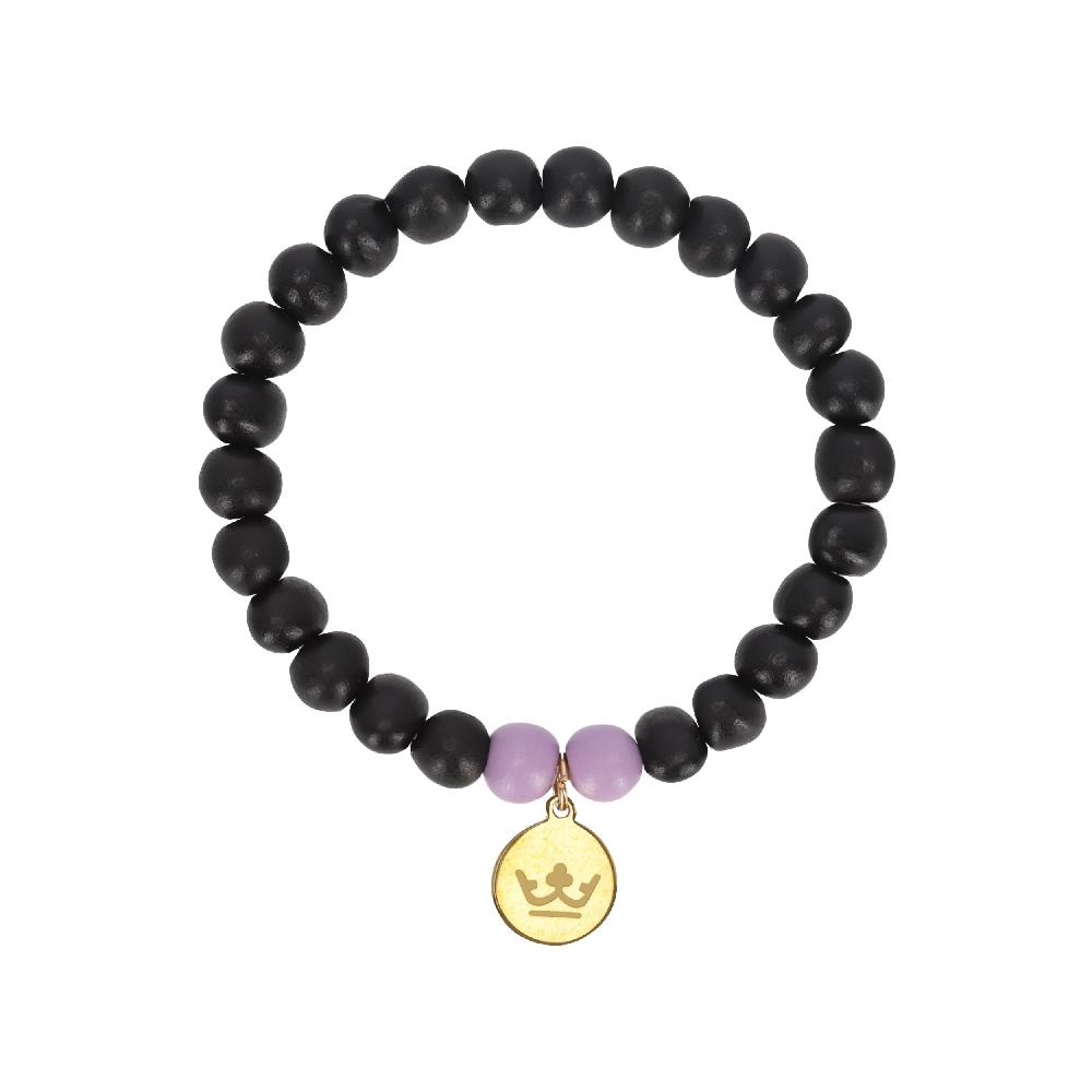 sence copenhagen Woodmood bracelet black pastel lilac matt gold