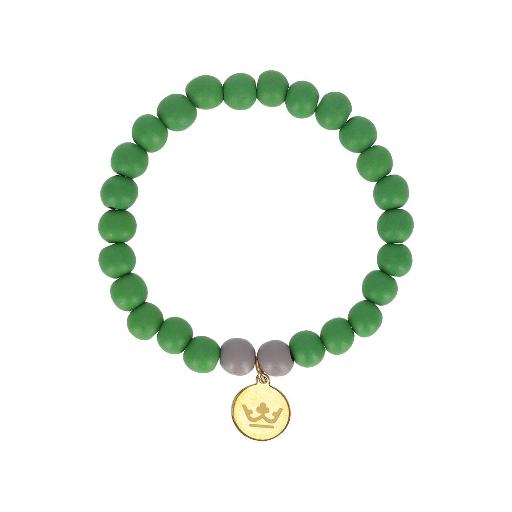 sence copenhagen Woodmood bracelet grass green grey matt gold