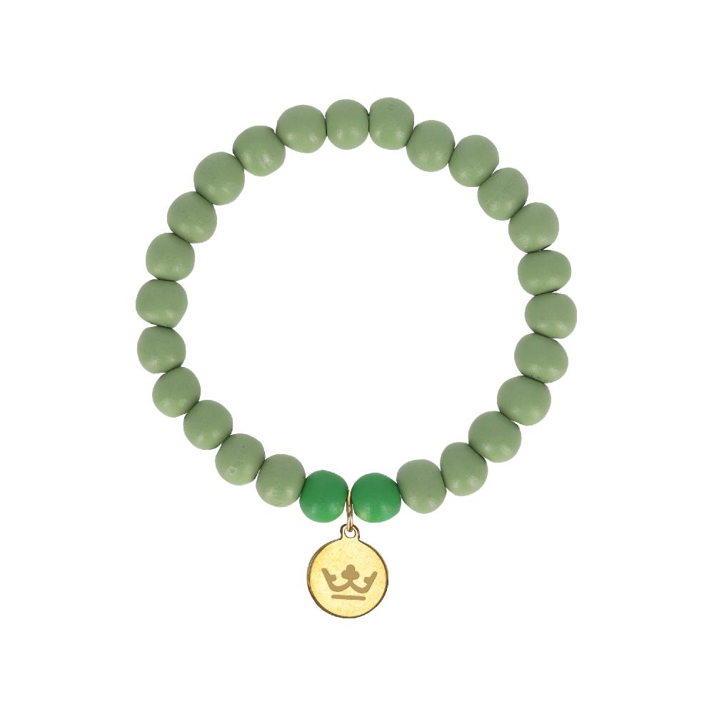 sence copenhagen Woodmood bracelet light and grass green matt gold