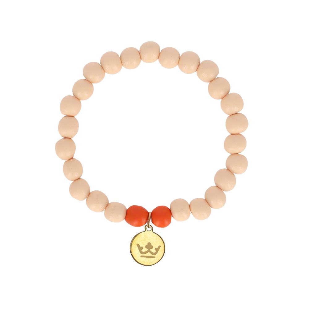 sence copenhagen Woodmood bracelet nude orange matt gold