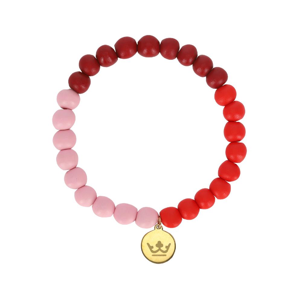 sence copenhagen Woodmood bracelet rose red burgundy matt gold