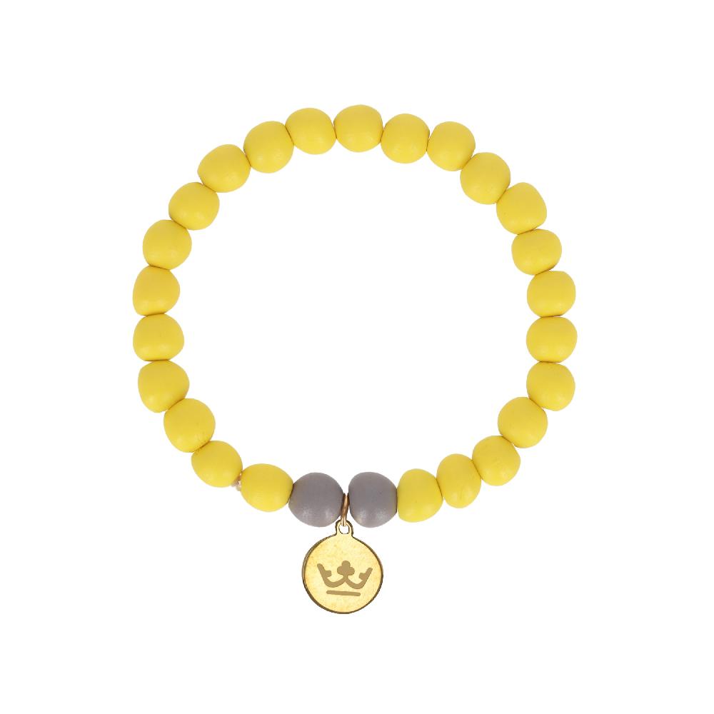 sence copenhagen Woodmood bracelet yellow grey matt gold