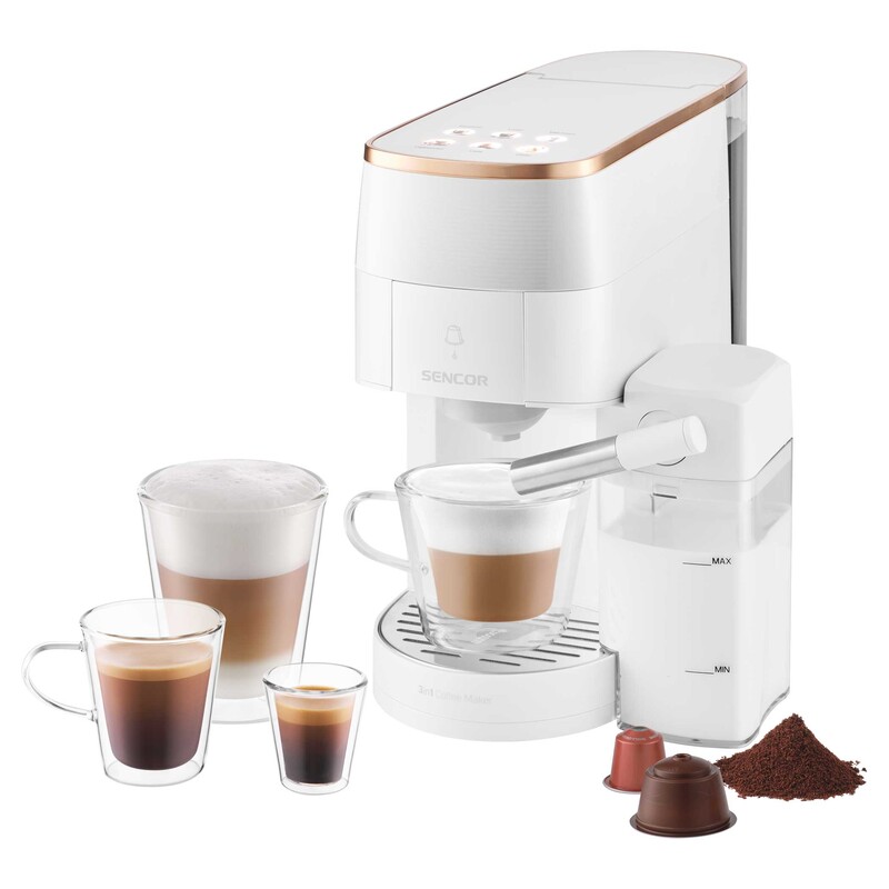 Sencor SCC 3001WH Multi-Capsule 3in1 Coffee Machine Marco Polo