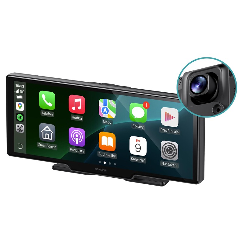 sencor SCT M1090DBWT CarPlay and Android Auto Display