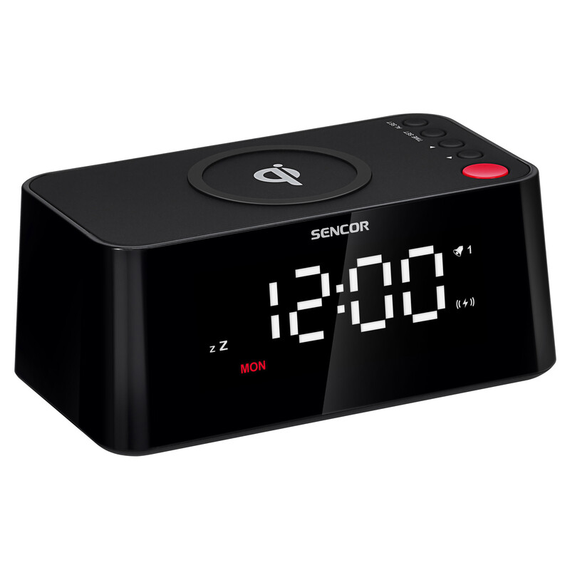 sencor SDC 7600 Qi Digital Alarm Clock With Quick Wireless Charger