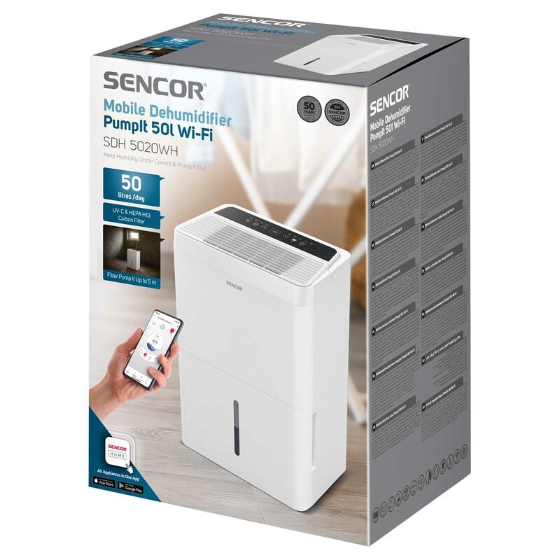 Sencor SDH 5020WH Mobile Dehumidifier PumpIt 50l Wi-Fi