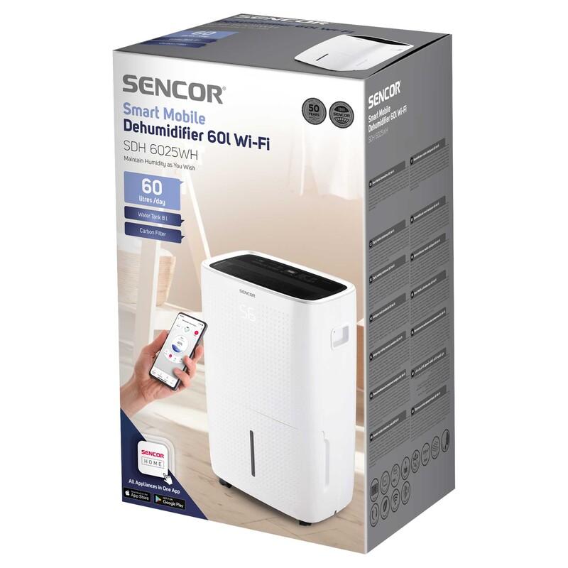 Sencor SDH 6025WH Smart Mobile Dehumidifier 60l Wi-Fi