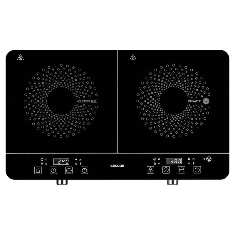 Sencor SCP 4001BK Double Induction & Radiant Cooktop