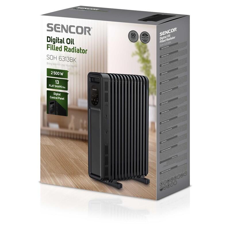 Sencor SOH 6313BK Digital Oil Filled Radiator