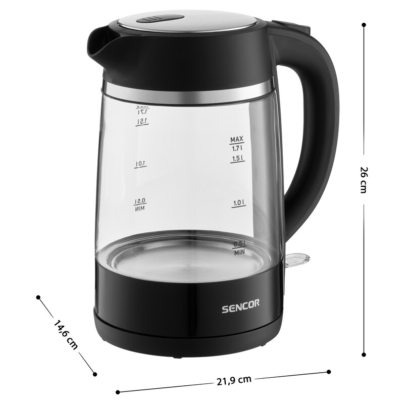 Sencor SWK 2711BK Electric Glass Kettle Dark Line