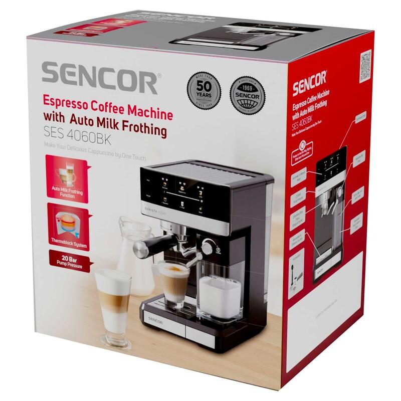 Sencor SES 4060BK Espresso Coffee Machine With Auto-milk Frothing