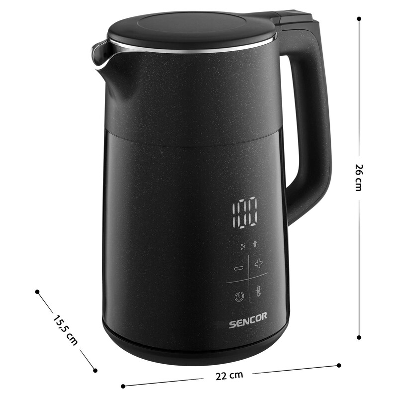 Sencor SWK 0610BK Dual Wall Variable Temperature Electric Kettle