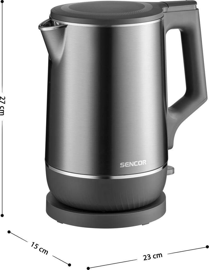 Sencor SWK 0800GY Double Wall Electric Kettle U-Shape