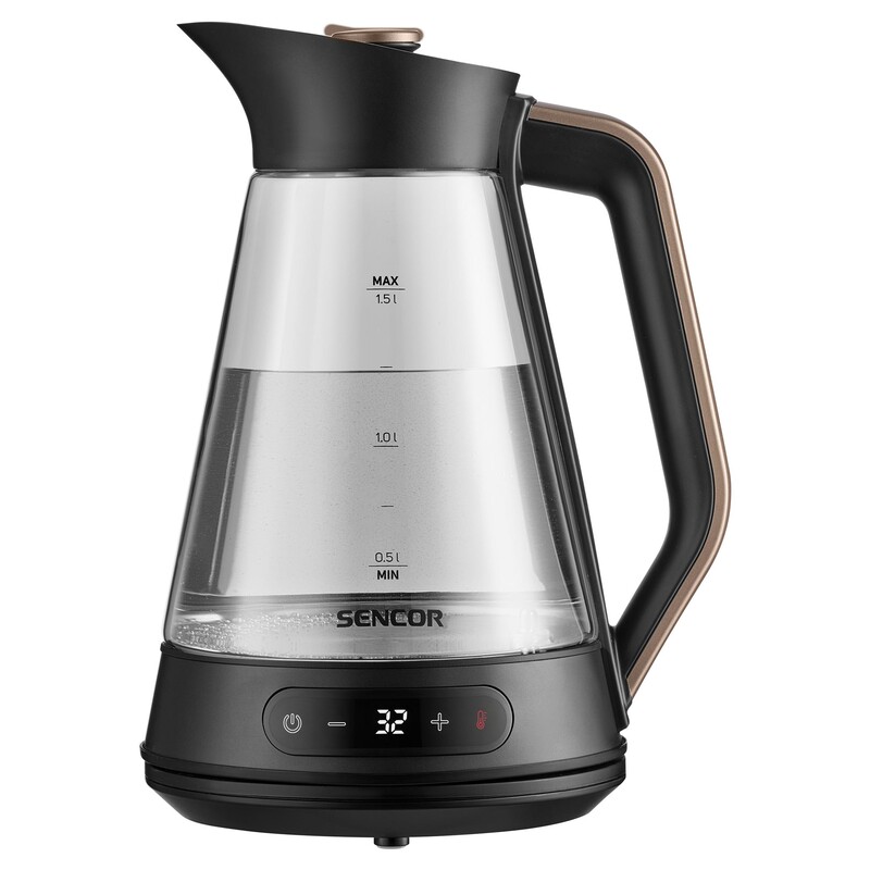 Sencor SWK 1595BK Glass Variable Temperature Electric Kettle