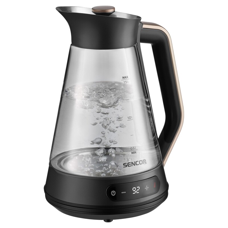 sencor SWK 1595BK Glass Variable Temperature Electric Kettle