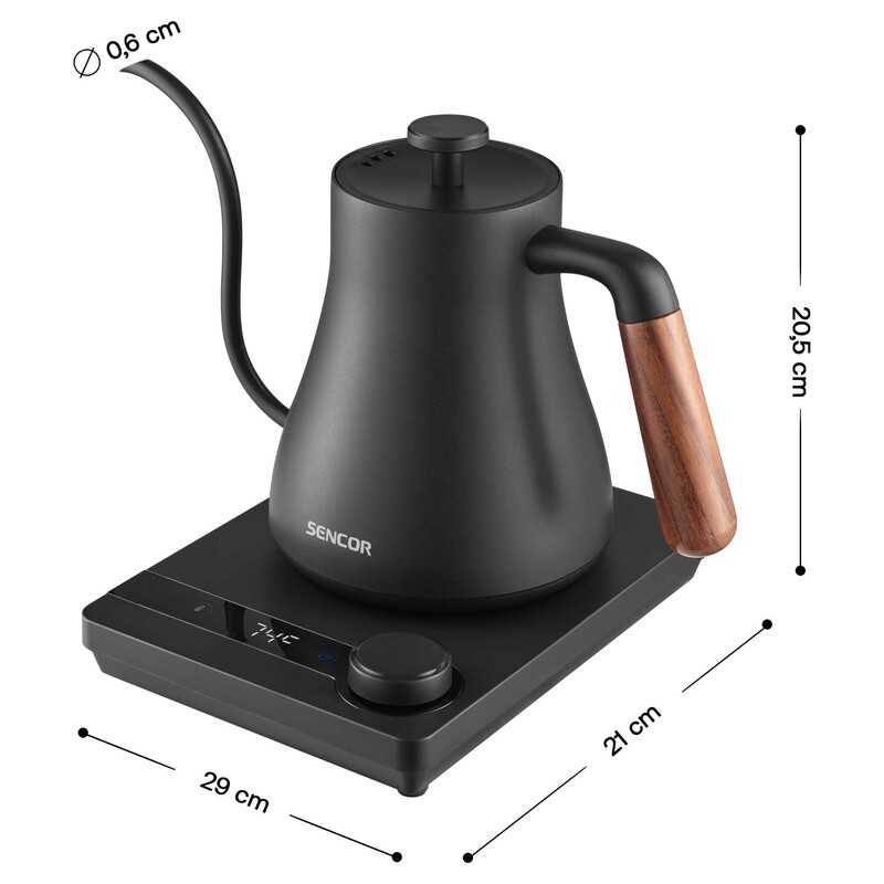 Sencor SWK 2828BK Variable Temperature Electric Kettle For Pour Over