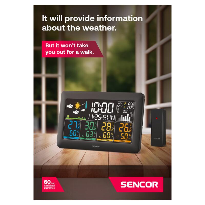 Sencor SWS 6300 Weather Station With 3 Wireless Sensors