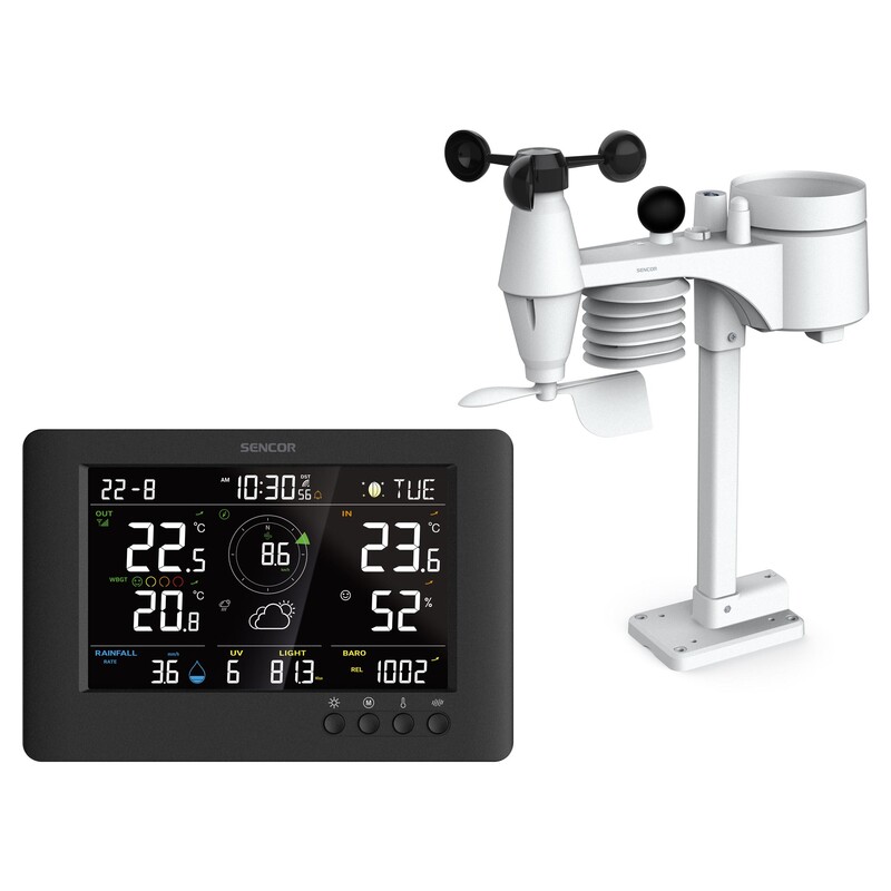 Sencor SWS 9500 Professional WBGT Weather Station With Wireless 8-in-1 Sensor