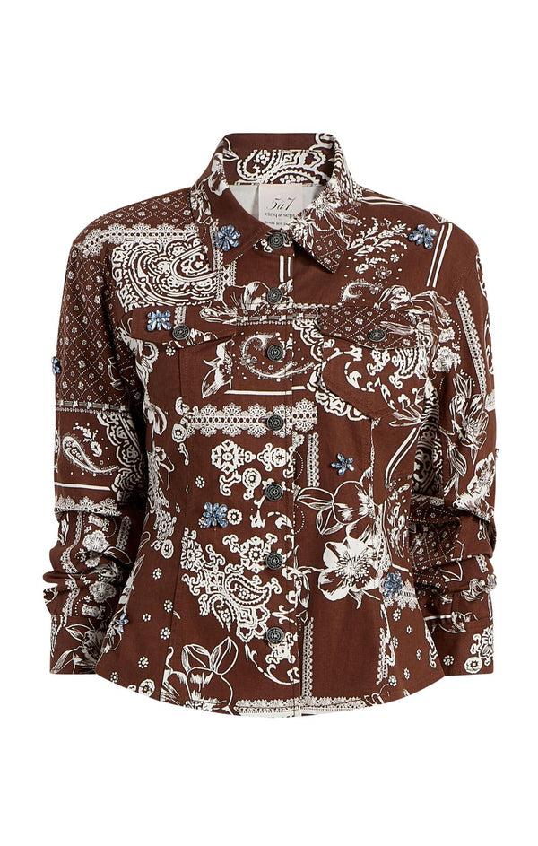 sept cinq Bandana Military Twill Scrunched Canyon Jacket Jacket