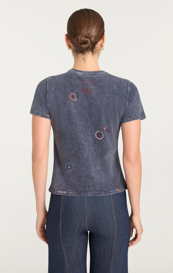 Sept Cinq Bespoke Aint My First Rodeo Shrunken Tee Knit Top