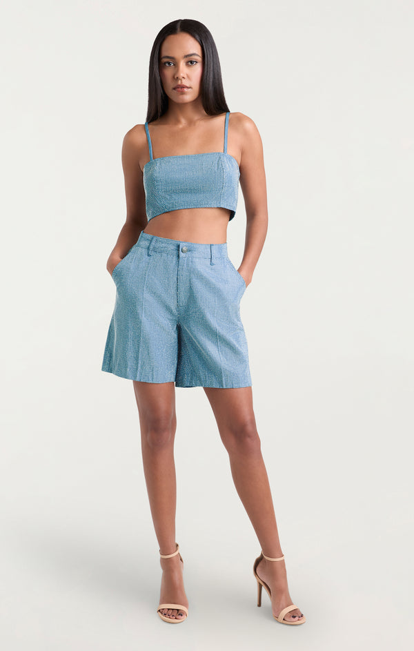 Sept Cinq Chambray Heatset Patricia Jean Short Pants