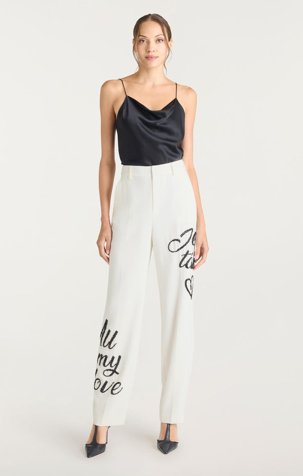 Sept Cinq Crushed Sequin Loveletter Collins Pant Pants