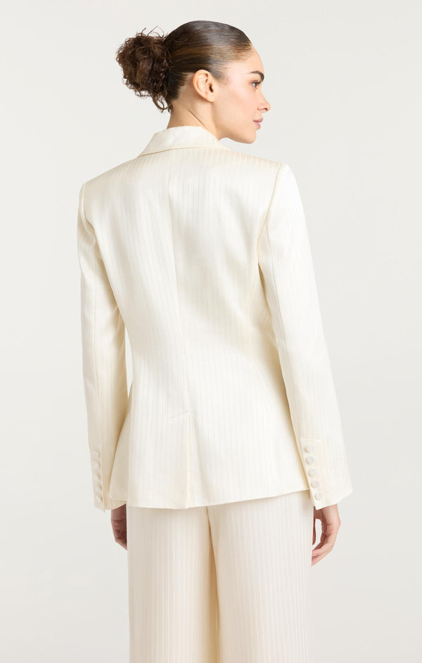 Sept Cinq Georgia Satin Stripe Cheyenne Blazer Jacket