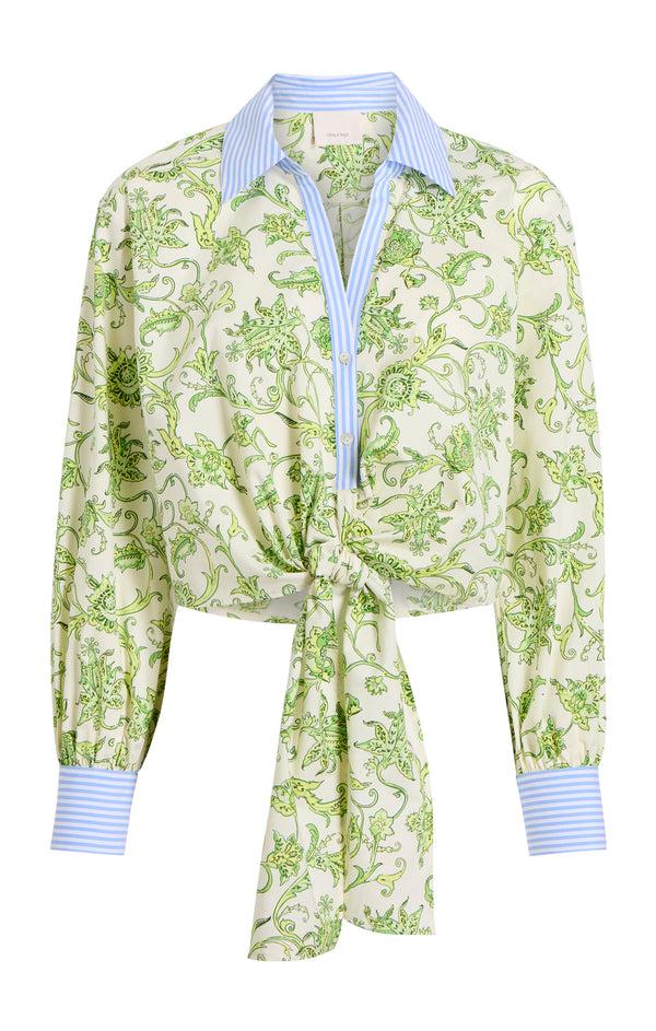 sept cinq Ivy Paisley Poplin Mariana Top Woven Tops