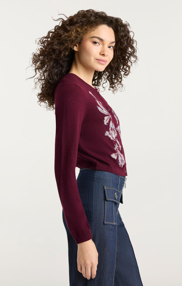 Sept Cinq Multi Tulip Isolde Cardigan Sweater Knits