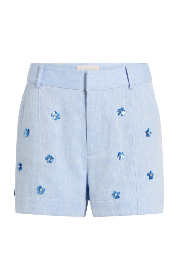 sept cinq Pearl Ditsy Linen Suiting Tora Short Pants