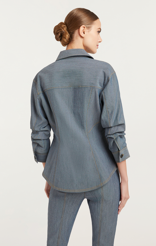 Sept Cinq Reverse Scrunched Canyon Jean Jacket Jackets