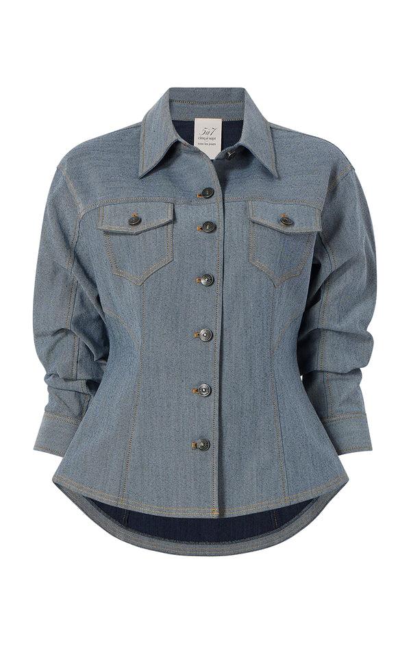 sept cinq Reverse Scrunched Canyon Jean Jacket Jackets