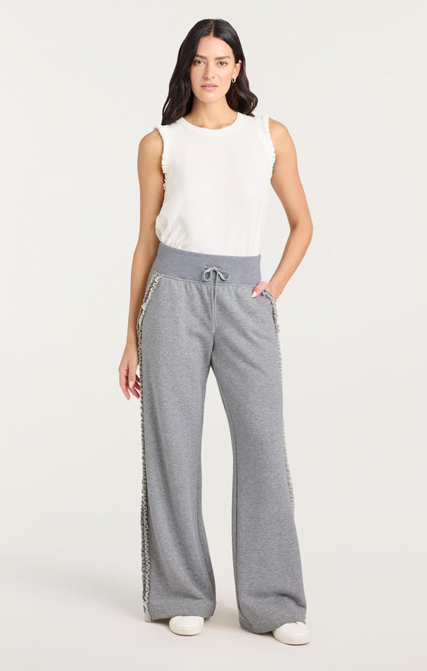 Sept Cinq Ruffle Rhinestone Heather Maddie Pant Pants