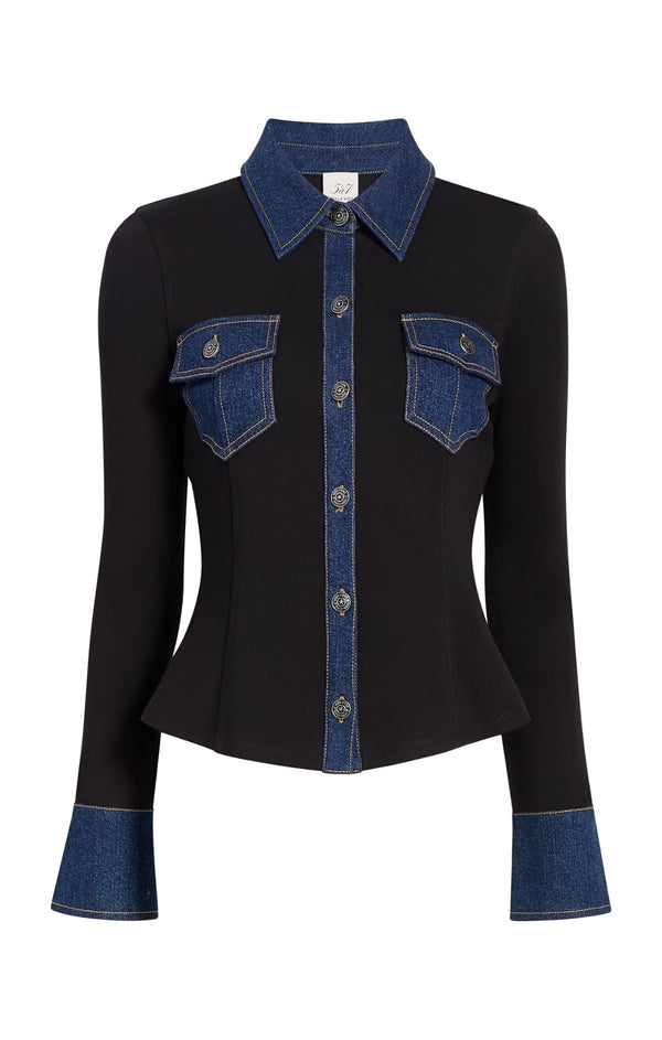 sept cinq Aliza Top Woven Tops